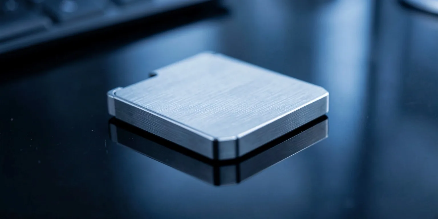 Hardware crypto wallet on a desk